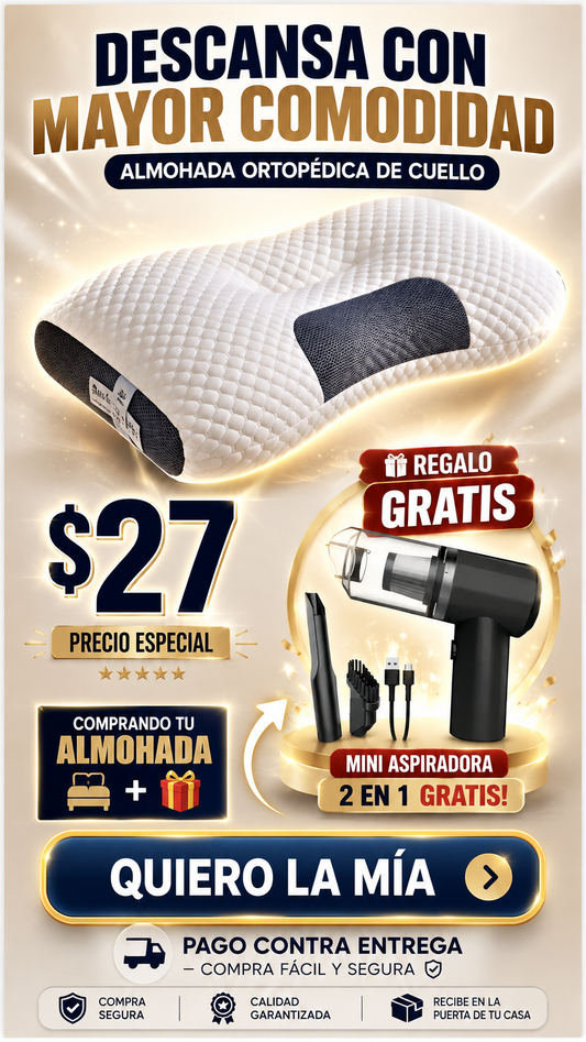 CERVIFLEX + Mini Aspiradora - Tu cuello merece algo más que una almohada.